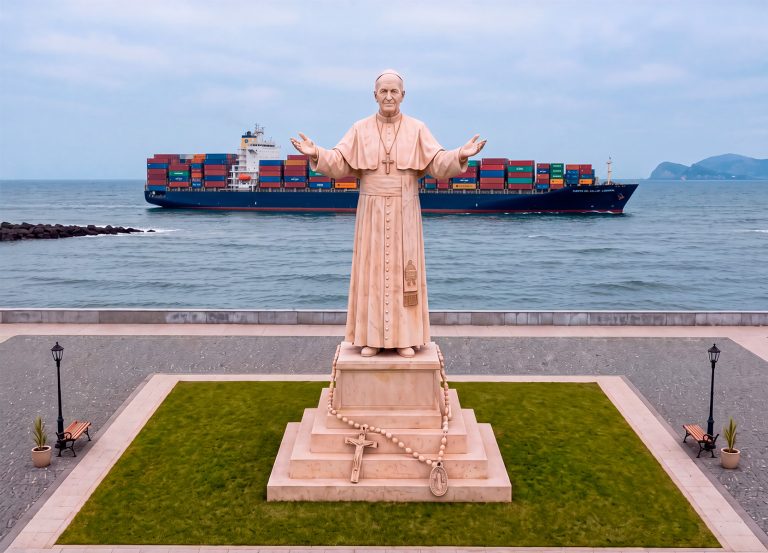 Escultura del Papa León XIV - Imagen Referencial